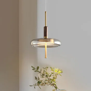 Висящи лампи в скандинавски стил и в стил loft, окачена лампа със стъклен блясък, модерна декорация на дома, осветителни тела, led лампа за кухня, трапезария