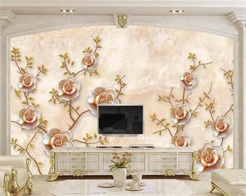 Потребителски тапети 3d стенопис мрамор модел стая yalanxiang фонова стена абстрактен цвете тапети за хола papel de parede