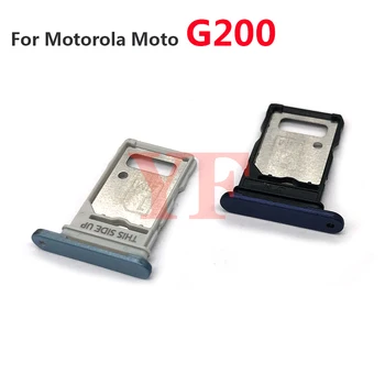 За Motorola Moto G200 5G Тава за SIM-карти Слот за притежателя Гнездо за адаптер за Резервни Части