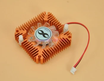 200шт 55 мм 2-ПИНОВ Вентилатор за Охлаждане за Графични карти Алуминиева Златен Радиатор Охладител е Подходящ За Компоненти на Компютъра Фенове Охладител