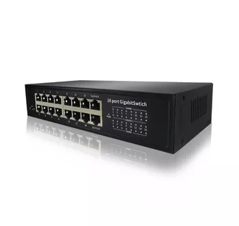 Източник производител на Настолен или стенен 16-портов комутатор power over Ethernet