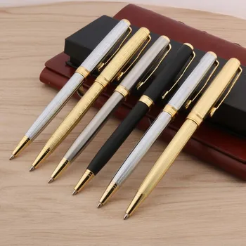 нова висококачествена медна химикалка химикалка с матова черна нишка, бизнес канцеларски материали, маркова златна химикалка писалка, мастило химикалки