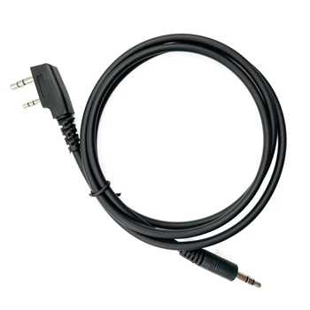2-Пинов Конектор за слушалки K-Type за връзка на кабела за Конвертиране на звука към Интерфейса на динамиката на 3,5 мм Baofeng UV-5R TYT Wouxun Kenwood Radio