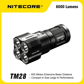 nitecore TM28 6000 Лумена XHP35 HI 4LED Акумулаторна Фенерче Висока Мощност За Лов на Открито
