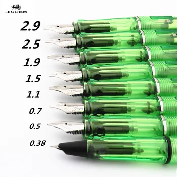 Луксозна качествена писалка Jinhao прозрачен зелен цвят, финансов офис, студентски, училищни канцеларски материали, Мастило химикалки