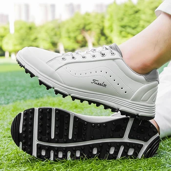 Мъжки обувки за голф, спортни маратонки за професионалните играчи на голф, мъжки спортни маратонки за лека атлетика, маратонки за голф с билков покритие, за голф обувки, мъжки маратонки за ходене