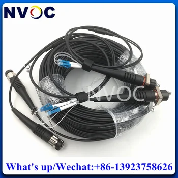 2 елемента 2C ODC-LC 50 см SM оптичен пач кабел Кабел + 1бр SMF 9/125 4,0 мм, 100 м, 2 ядра ODC Кръг на ODC-штекерному оптични оптични конектора