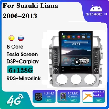Автомобилна магнитола Tesla Android 11 с IPS екран 2.5 D за Suzuki Liana 2006-2013, 8 + 128 GB, GPS AM FM, автомагнитола с разделен екран android