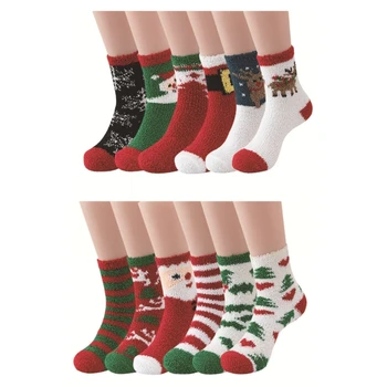 Коледни Удобни чорапи Пухкави Коледни удобни чехли Коледни Пухкави чорапи Мини Коледни чорапи, Чорапи