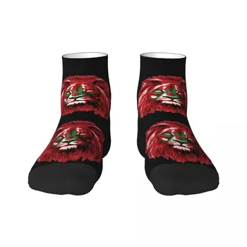 Мароко Лъв Марокански флаг Мъжки и дамски чорапи за екипажа Унисекс Забавни чорапи с 3D принтиране