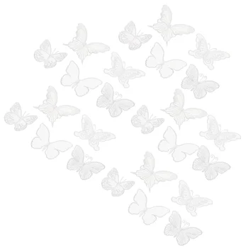 50 бр Насипни кухи ивици с пеперуди за рокли, украшения за коса, ленти от полиестер, сватбена апликация на булката