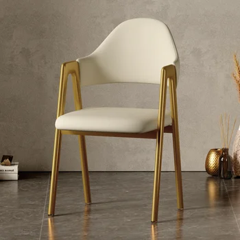 Подвижни Трапезни Столове със златни крака, Луксозен Скандинавски Стол, Италиански индивидуални Мебели за дома, в апартамента Articulos Para El Hogar