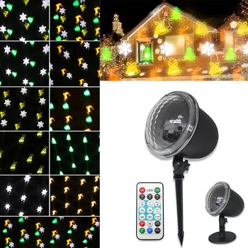 Led лампа за проектор, Коледни Лампа за проектор за Хелоуин с дистанционно управление, Водоустойчив градински проекционная лампа, озеленяване лампа