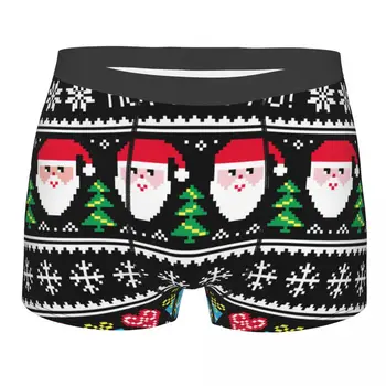Мъжки слипове-боксерки, Шорти, Колан, дышащее Бельо весела Коледа, скъпи Дядо Коледа, мъжки секси гащи голям размер