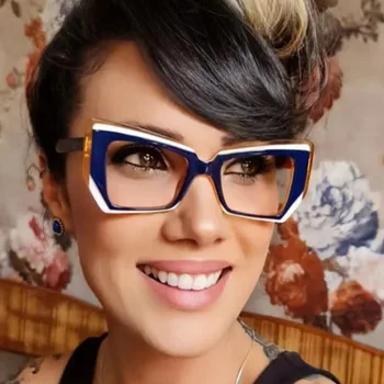 Дамски луксозни дизайнерски цветни очила за дами, рамки за очила с защита от синя светлина, оптични рамки