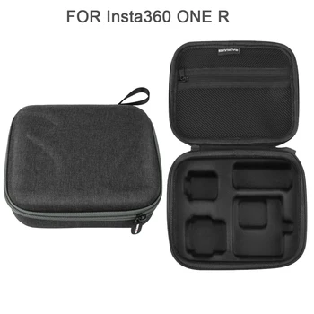 Твърд калъф за носене Преносима чанта за съхранение на китката седалките куфар за Insta 360 ONE R Аксесоари за камери 4K Black