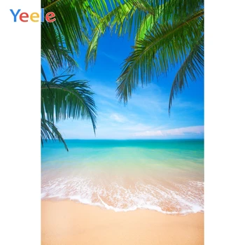 Тропически живописни фонови снимки Yeele, Синьото Небе, Плаж, палми, детски празници фотографски фонове за фото студио
