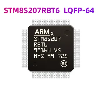 Нов оригинален кръпка STM8S207RBT6 LQFP-64 128 KB флаш памет, 8-битов микроконтролер MCU