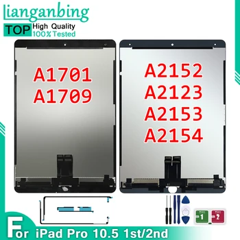 Оригинални LCD дисплей за iPad Pro 10,5 1-во поколение A1701 A1709 За Air 3 iPad Pro 10,5 2-ро поколение A2123 A2152 LCD дисплей със сензорен екран В събирането на