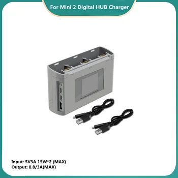 За зарядно устройство, Mini 2 с цифров дисплей, концентратор за зарядното устройство от серията mini2 3 в 1 с дисплей за зареждане и вход с двойно зарядно пристанище