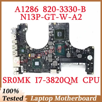 За Apple A1286 820-3330-B 2,7 Ghz процесор с дънна платка процесор SR0MK I7-3820QM N13P-GT-W-A2 дънна Платка на лаптоп SLJ8C 100% Напълно работи Добре