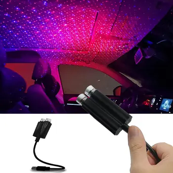 USB Музика и Ритъм led нощна светлина със звезда на покрива на автомобила, проектор с гласов контрол, Атмосферни Галактика, около лампа, осветление на интериора