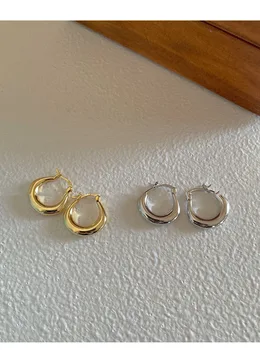 Прости обеци-халки златисто-сребрист цвят за жени, мъжки кръгли минималистичные геометрични обеци, бижута, аксесоари, подаръци