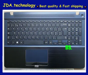 MEIARROW Нова/оригинална клавиатура за Samsung NP370R5E NP450R5E NP470R5E NP510R5E EUR на горния капак, клавиатура с поставка за ръце