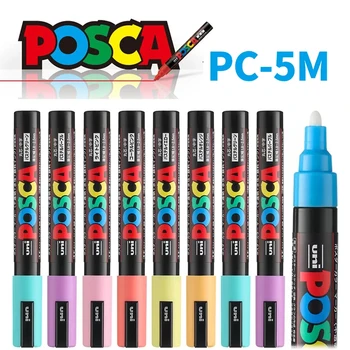 1 бр. маркер Uni POSCA PC-5M, писалка за рисуване на графити за плакат, реклама, художествена стенопис графити