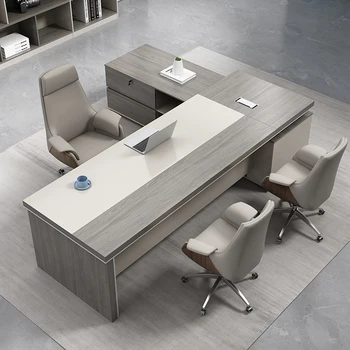 Модерен минималистичен L-образна компютърен офис маса, маси за един мениджър, маси за работниците и служителите, удлинительная Мебели, меламиновый маса