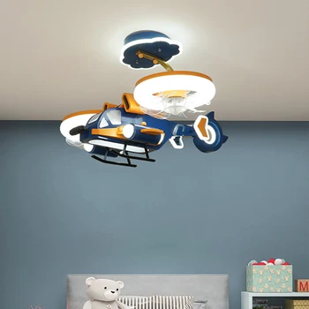 Детски декоративно led плафониери, полилеи, вентилатор, вентилатор на тавана, за да спални с led подсветка и горивото, вентилатор на тавана с светильником