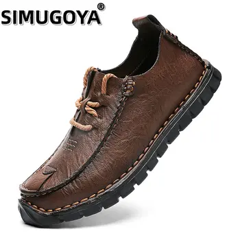 SIMUGOYA/мъжки ежедневни мъжки меки обувки, удобни обувки, направени на ръка мъжки лоферы, обувки за шофиране, по-големи размери, Zapatos para hombres