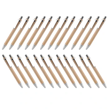 Бамбук прибиращ химикалка писалка, черно мастило, 1 мм, Дръжки за канцеларски материали, бамбук химикалка химикалка, дървени химикалки
