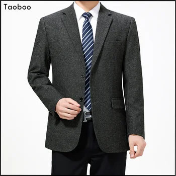 Taoboo/Нов пролетно-есенен мъжки костюм 2024, Реколта Класически Бизнес Ежедневни блейзери Три Цвята, Вълнена мъжки облекла с Високо качество