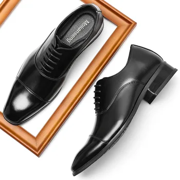 Мъжки Обувки големи Размери, Официална Черна Кожена обувки за мъже, Oxfords дантела за Мъжки Сватбени партита, Офис Бизнес Ежедневни Обувки за Мъже 신발