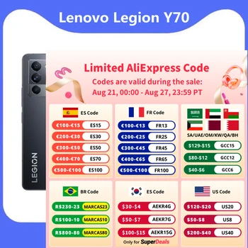 Смартфон Lenovo Legion Y70 5G Snapdragon 8 + Gen 1 6,67 
