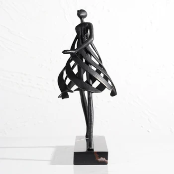 ZL Модерна минималистичная Метална Абстрактна Скулптура с участието на героя Момичета