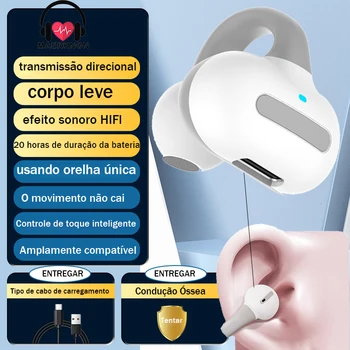 Нови Безжични Bluetooth Слушалки TWS С Костна Проводимост, Слушалки Hi-Fi, Стереонаушник, Клипса за Уши, Спортни Слушалки С Микрофон