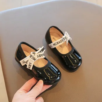 КОЗУЛЬМА 2022, пролетно кожени обувки за малки момичета, модел обувки на принцесата на Мери Джейн за момичета, детски нескользящая обувки на плоска подметка
