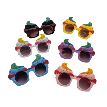 2 бр./опаковане. слънчеви очила за бебета, превръзка на главата, сладки летни аксесоари, мультяшное сладолед, за Защита на очите, подпори за парти + Лента за коса