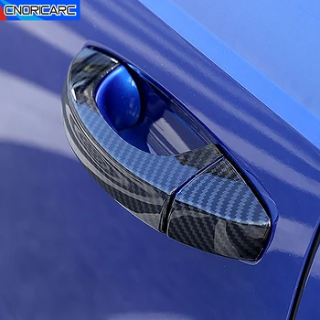 Външна врата дръжка с дизайн, изработени от Въглеродни Влакна, Декорация Рамки, защитно покритие, стикер за Audi Q3 2019-2022, автомобилни аксесоари