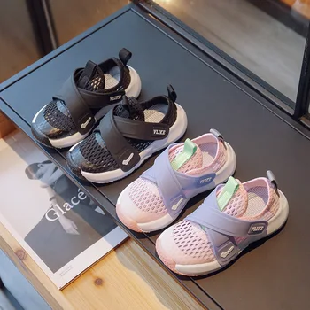 Нова Лятна Обувки с Дишаща Мрежа За момичета И Момчета, Спортни Обувки, Детски Дишащи Обувки с Клапа на Мрежата от детски маратонки