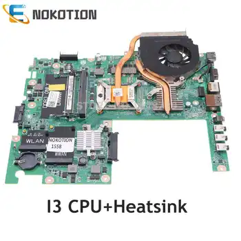 NOKOTION CN-0CGY2Y 0CGY2Y CN-04DKNR 04DKNR За DELL Studio 1558 дънна Платка на лаптоп DDR3 С Радиатор + I3 процесор ATi graphics