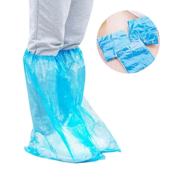 20 броя здрави непромокаеми еднократни покривала за дъждовна обувки от дебела пластмаса с високо берцем