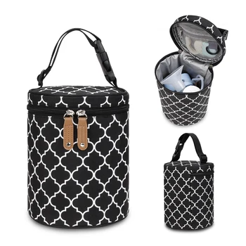 Чанта-хладилник за кърма, изолирано чанта за бебешки шишета, термосумка за количка, чанта за преносим ланча голям капацитет за мама