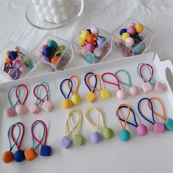 Детска дъвка за момичета, многоцветен гумена детска дъвка за косата, детска въже, дълго дъвка, 12 бр./опаковане.