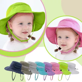 От 1 до 4 години, окото солнцезащитная детска шапка за момчета на плажната риболов, шапка за момичета, складное лятото кофа с крем, бебешки шапки, детски шапки, зимни за момчета