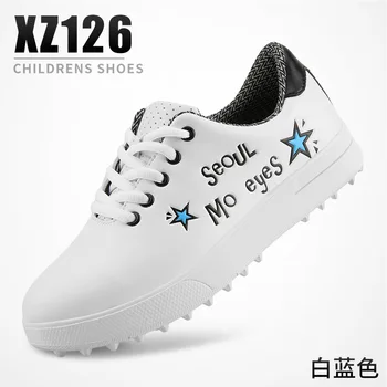 Обувки за голф PGM За момчета и момичета, Водоустойчив Лека Мека и Дишаща Универсална Спортни Обувки За улицата, Универсални Бели Обувки XZ126