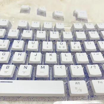 Корейски/Тайландски Капачка за ключове от ПБТ За Механични Клавиатури Сам Keycap Прозрачни Капачки За Ключове 104 Клавиша Keycap Pudding Keycaps За Игри Клавиатура
