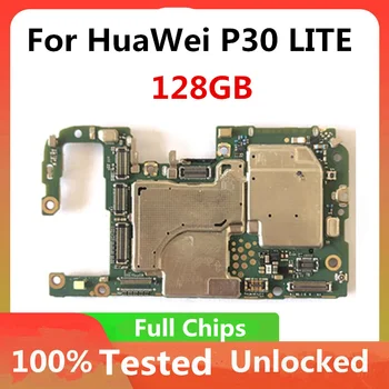 Оригиналната Разблокированная дънна Платка Huawei P30 Lite Глобалната версия 128GB С Пълен Набор от Чипове 4GB 6 GB за Huawei P30 Lite